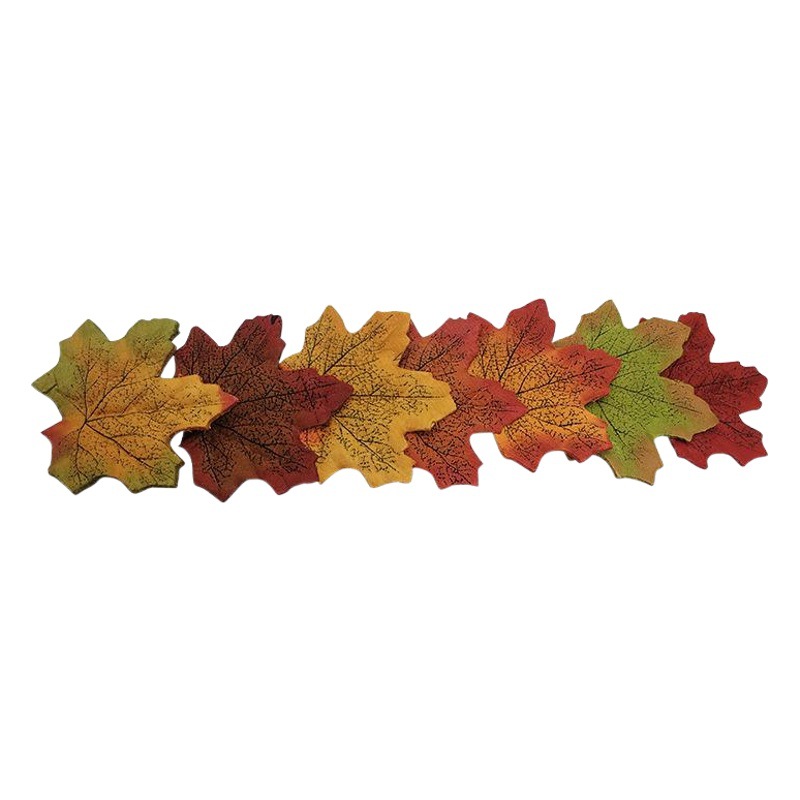 Cross-border Hot Sale Simulation Maple Leaf Simulation Golden Single Maple Leaf Wedding Halloween Decoration Maple Leaf