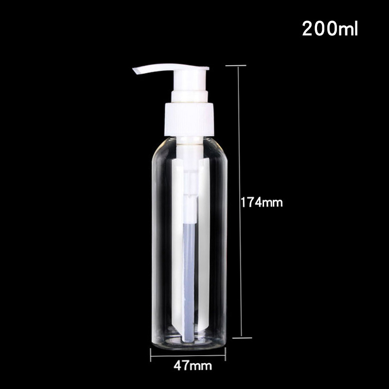 Picture of PET Transparent Pump Bottle Emulsion Press Bottle PET Transparent Plastic Squeeze Bottle Clip Pump Duckbill Bottling