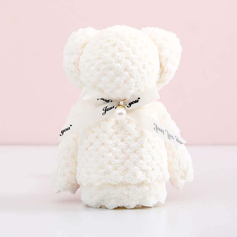 Picture of Coral velvet pineapple Plaid Pearl bear towel hand gift opening birthday return wedding wedding shop gift towel