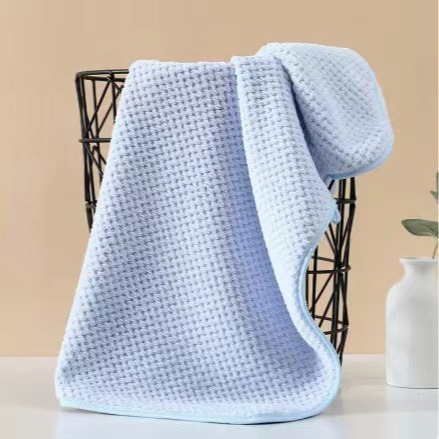 Picture of Plain pineapple Plaid towel suit soft absorbent children's face towel household bath towel coral velvet towel