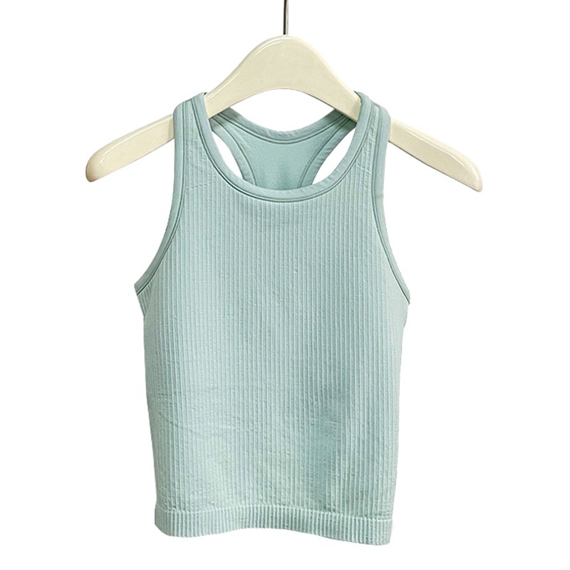 New Color Ebb Vest Yoga Top Breathable Quick-Drying Running Sports Factory Fitness Clothing Fitness Outer Wear with Chest Pad