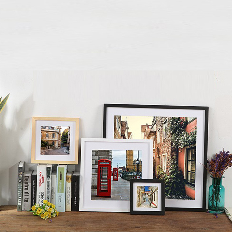 Picture of Square photo frame family portrait creative couple commemorative gift table painting stick works Children's year-old inkpad frame