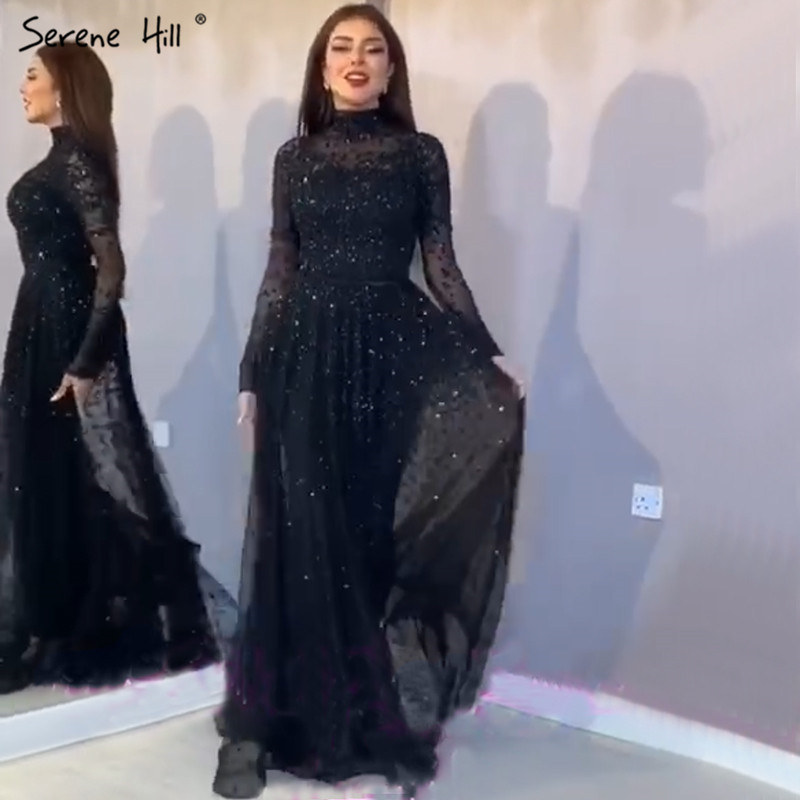 Picture of 2021 new diamond sequins high-end atmosphere long sleeve luxury annual party elegant evening dress dress LA70066