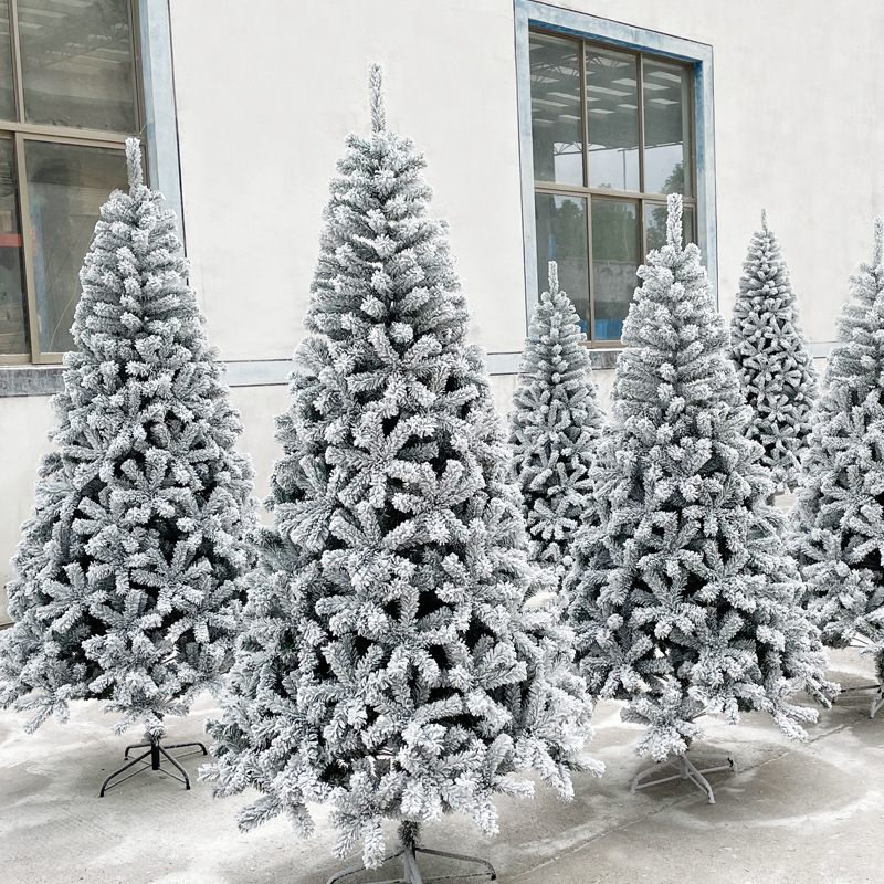 White snow flocking Christmas tree artificial snow artificial tree encryption pvc Christmas 1.5 m1.8 m 2.1 m 3 m