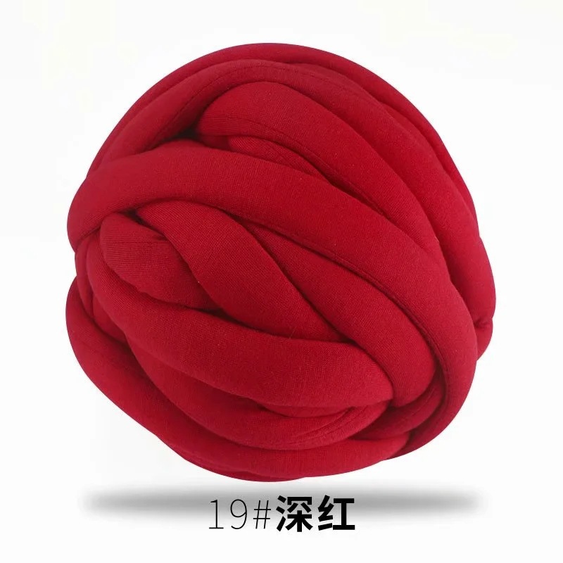 Picture of Heart-filled cotton coarse cotton fabric thread hand-woven blanket bag cat nest wool core-spun yarn thread machine-washed OHHIO new style