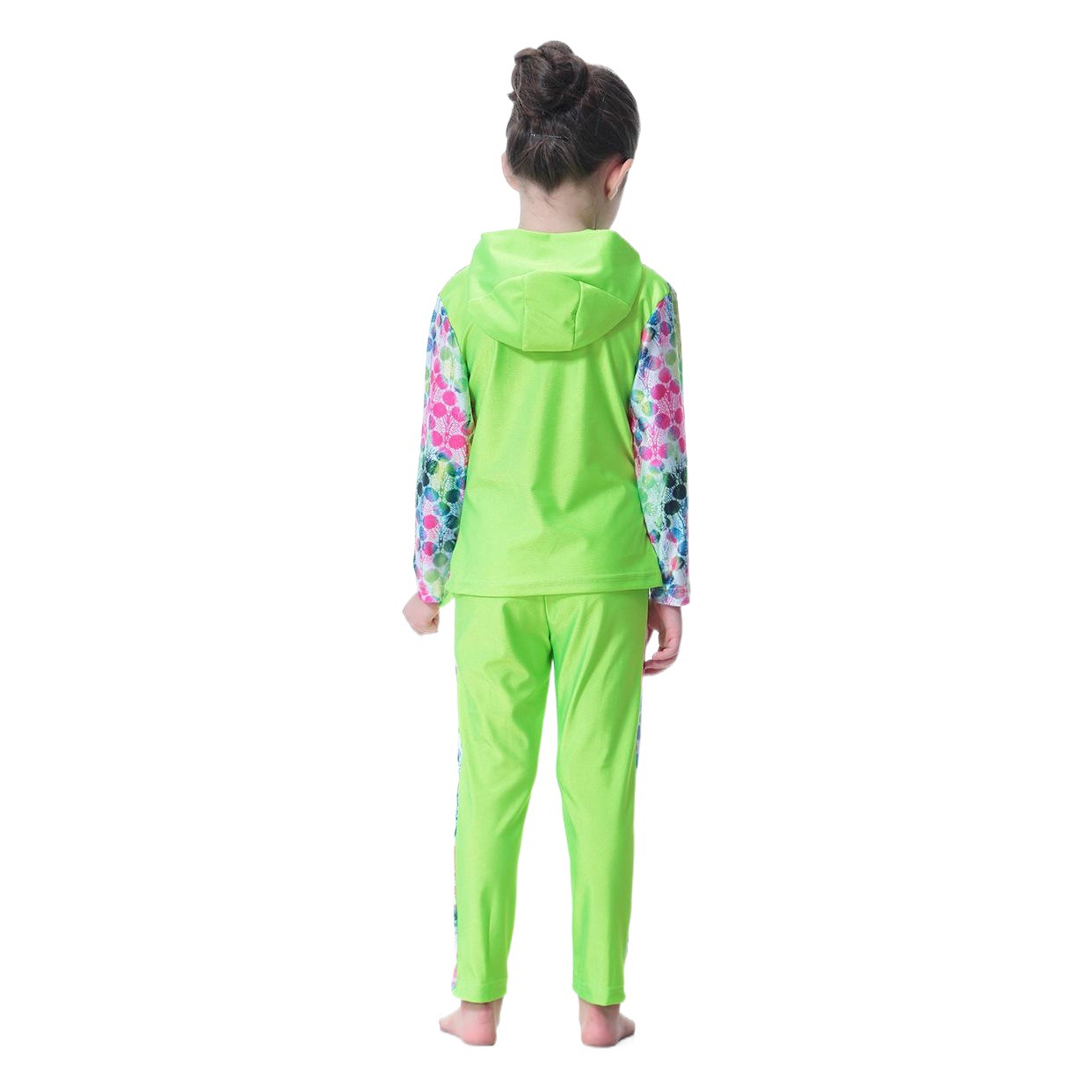 Factory cross-border spot H2007 girls swimwear conservative burkini swimsuit