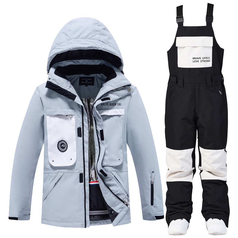 Picture of Women's Ski Suit Men's Winter Outdoor Windproof Waterproof Warm Thickened New Arrival Snowboard Double Ski Suit