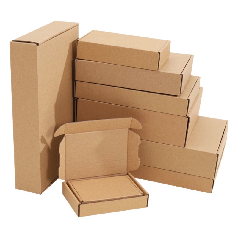Yellow Three-Layer E-Flute Corrugated Cardboard Large Airplane Box for Shipping Clothing Accessories Cross-Border Logistics