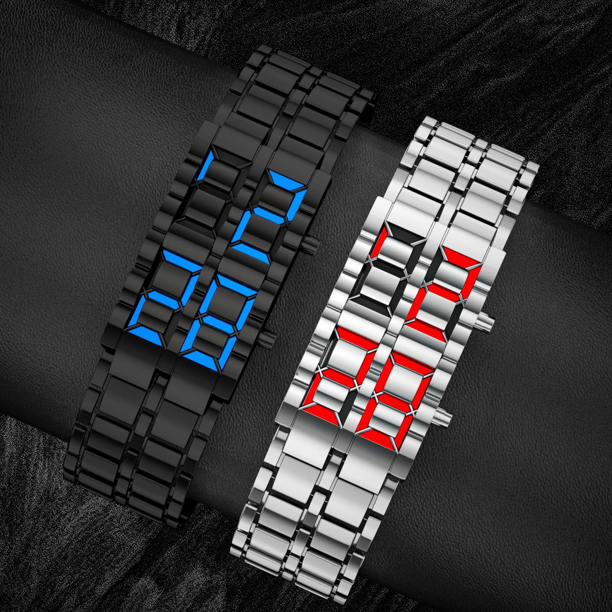 Foreign Trade Korean Version Lava Bracelet Couple Chain Watch Mixed Volcanic Lava Watch Personalized Led Electronic Watch