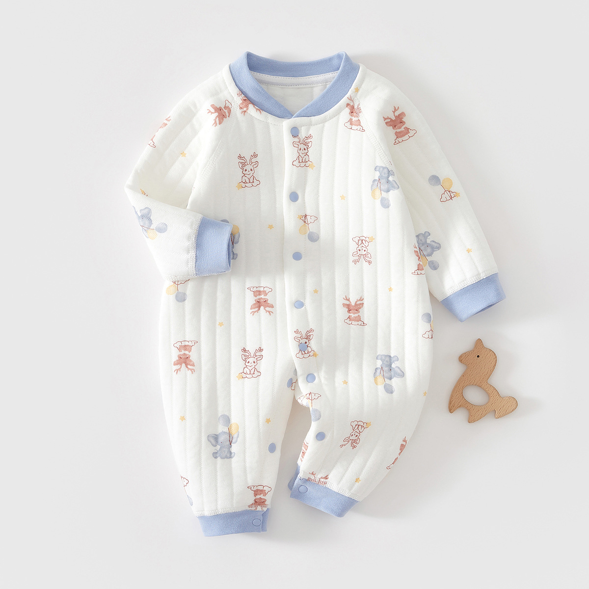 Picture of Baby Jumpsuit winter warm long-sleeved romper autumn and winter bottoming warm clothes newborn baby clothes winter pajamas