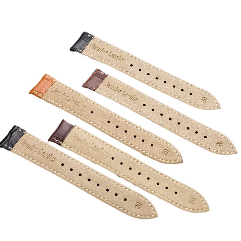 Picture of Top layer leather strap spot wholesale high quality calfskin pin buckle watch strap accessories unisex