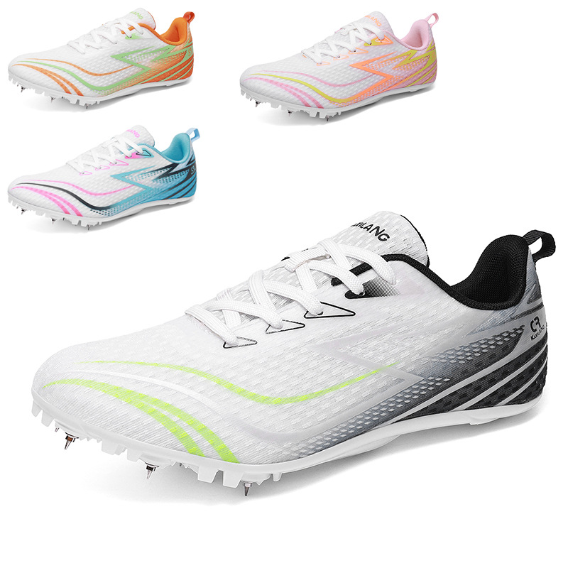 New Sports Student Training Running Shoes Men's Track and Field Sprint Spikes Women's 8-Pin Professional Kidsren's Competition Sports Cross-Border