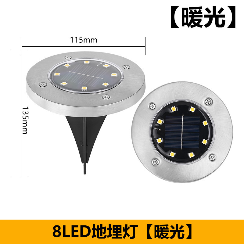Picture of New Solar Underground Lamp Lawn Lamp Solar Floor Lamp Waterproof Outdoor Villa Landscape Home Garden Plug-In