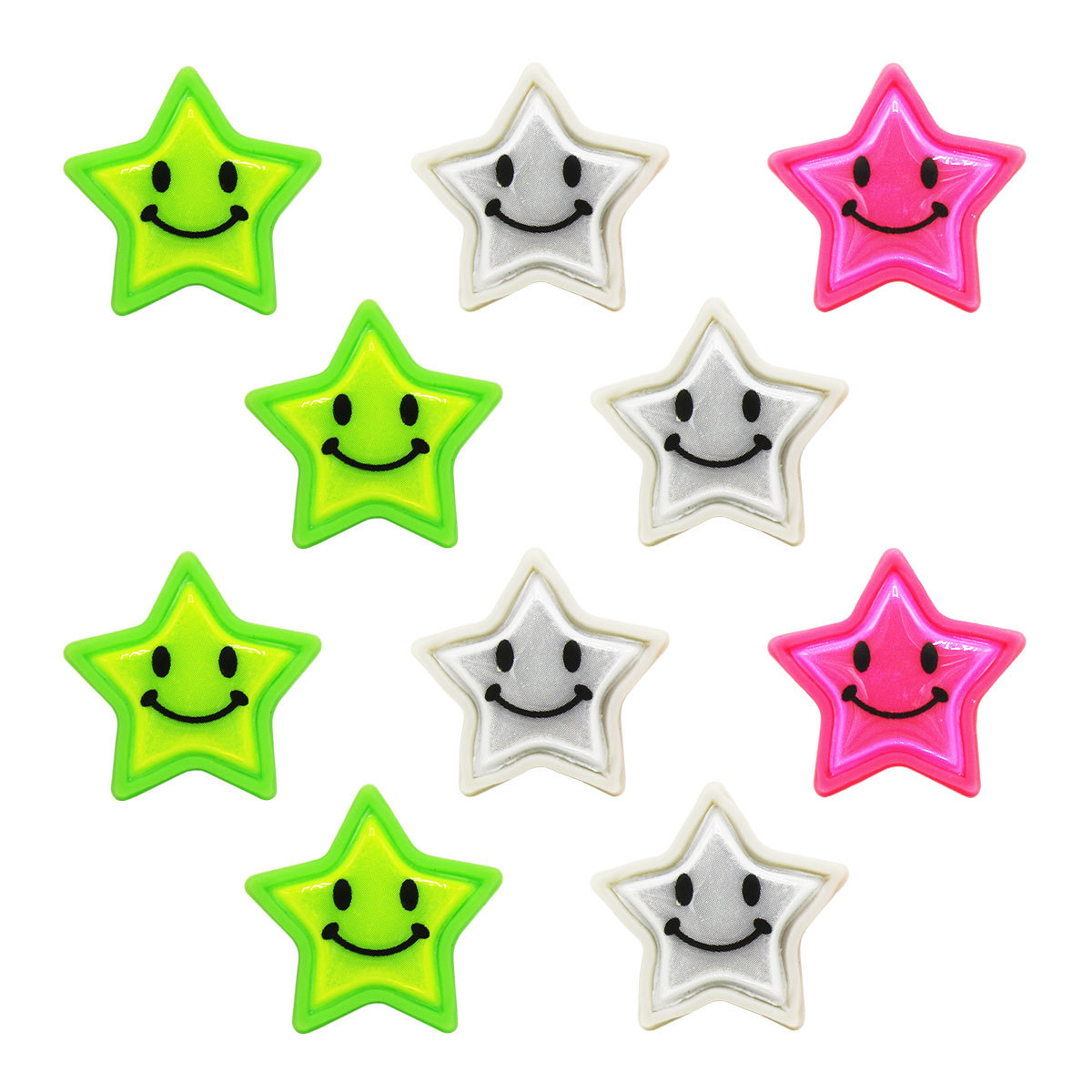 Bicycle Color Reflective Spoke Children's Bicycle Safety Accessories Sticker Bicycle Decoration Clip 10 Pack