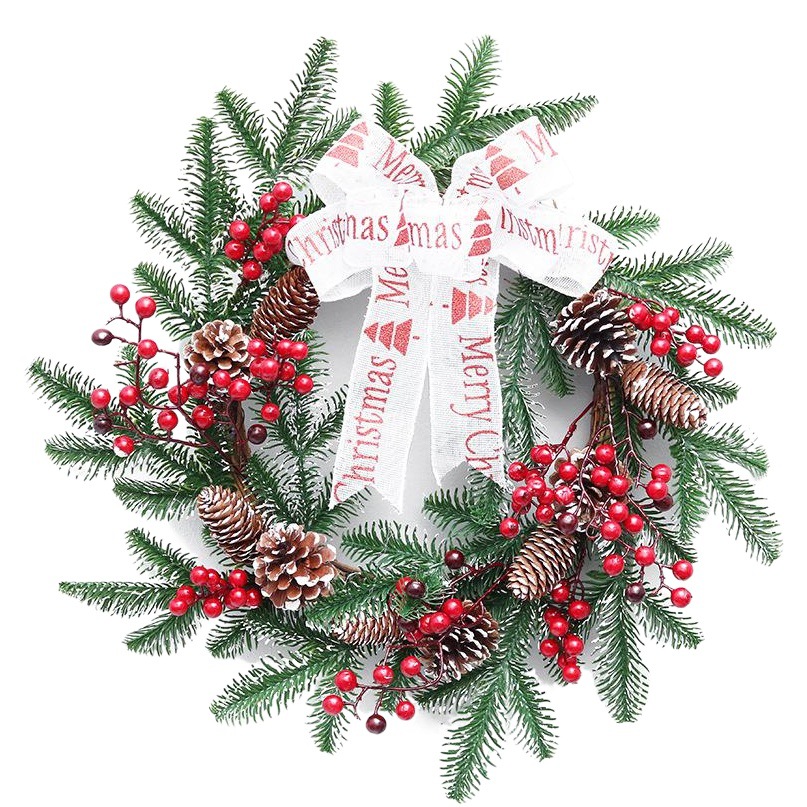 Nordic Christmas decoration set PE red fruit snowflake Christmas tree wreath rattan Horn Hotel mall pendant