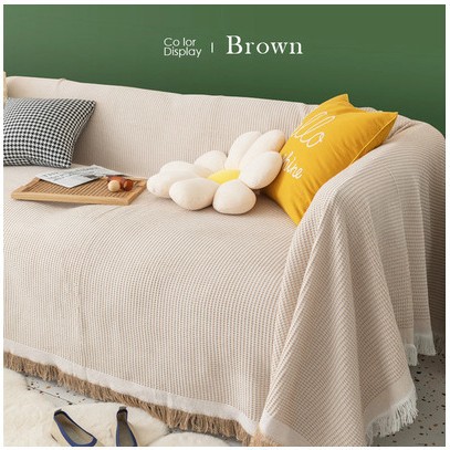 Picture of [Cross-border wholesale] Nordic pure color Four Seasons cotton blanket simple cushion ins style sofa Towel fashion lunch break blanket