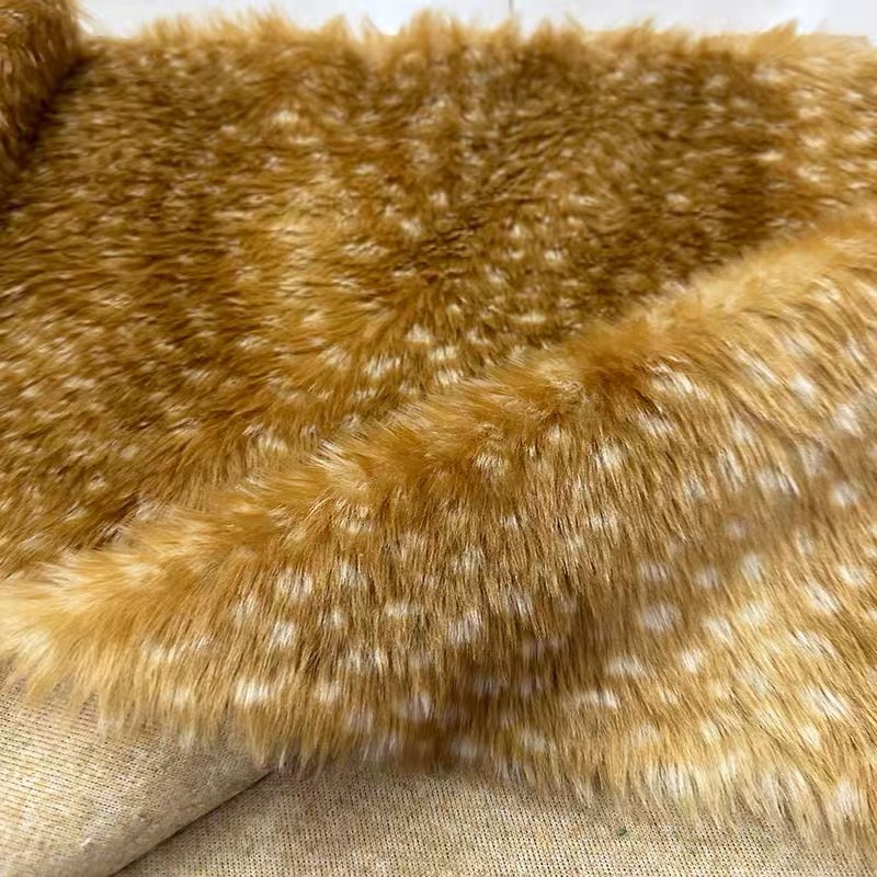 Spot Long Hair Elk Jacquard 2.5cm Deer Pattern Clothing Fabric Background Cloth Wholesale Toy Accessories Crafts