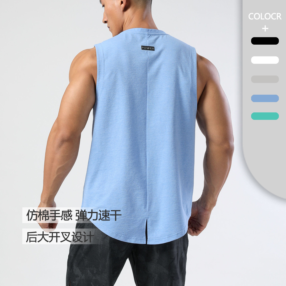 New Summer Basketball Sportswear Men's Breathable Quick-drying Clothes Fitness Running Loose plus size Round Neck Vest