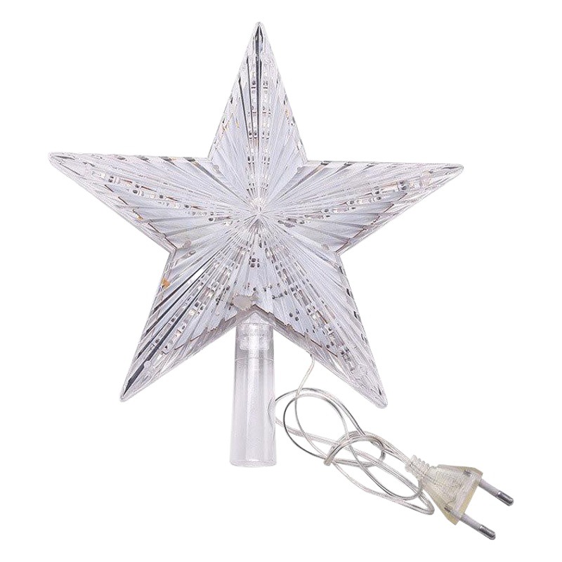 Picture of Cross-border Amazon Christmas Decorative Tree Top Light Outdoor Courtyard Holiday Decorative Light LED Five-pointed Star Tree Top Light