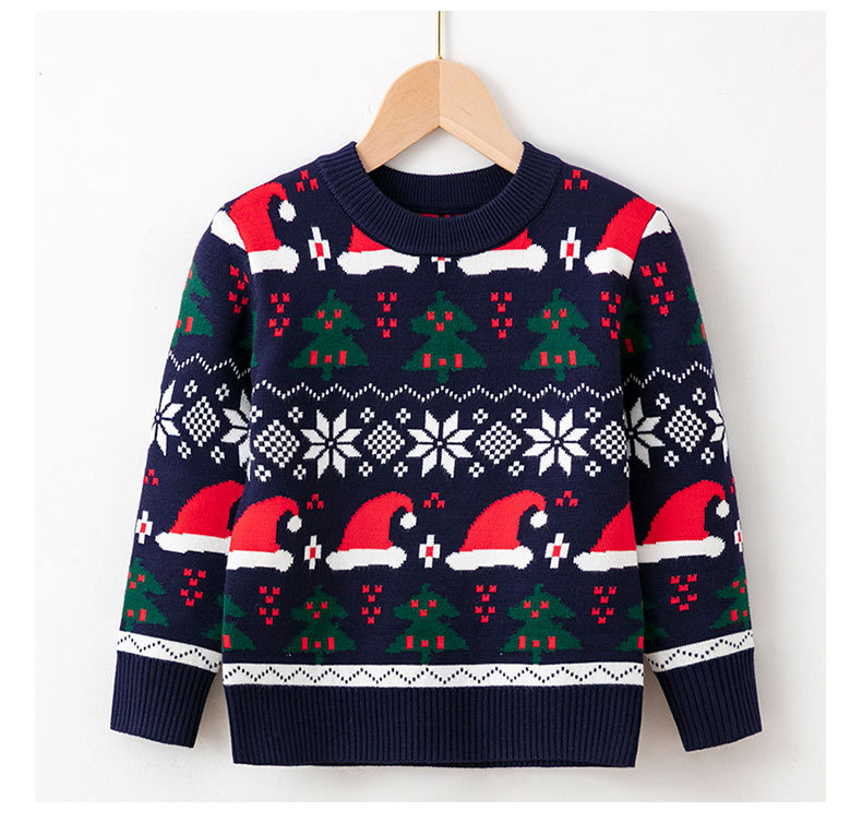 Picture of 2023 Europe and the United States new children's Christmas sweater children's clothing girls boys autumn and winter cartoon pullover sweater