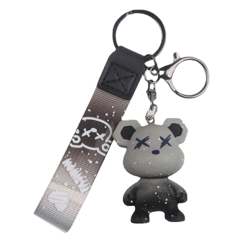 Cartoon Chameleon Bear Acrylic Keychain Men and Women Star Bear Bag Small Pendant Cute Car Personalized Hanging Ornaments