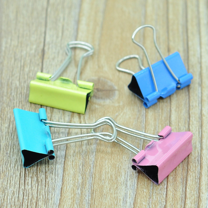 Picture of Color long tail clip 25mm folder ticket folder Bill file long tail clip 48 PCs 185g