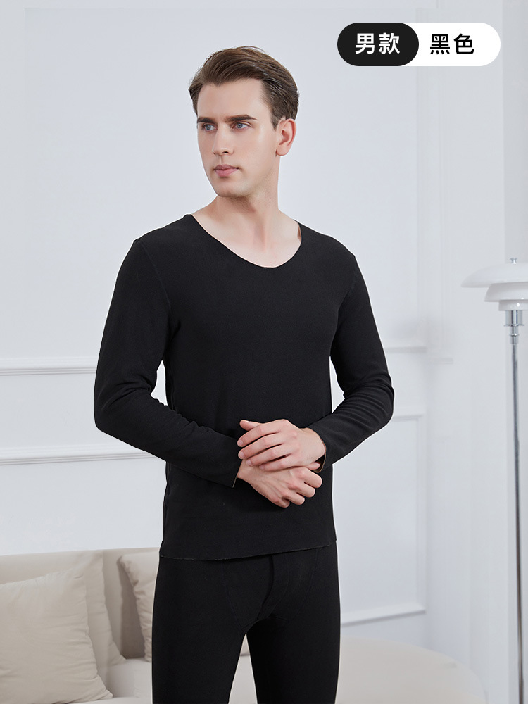 Picture of Ab Face Velvet Thermal Intimates for Men 2025 Autumn and Winter Constant Temperature Heating Thickeneded Silk Wool Autumn Clothes and Long Trousers Set for Women