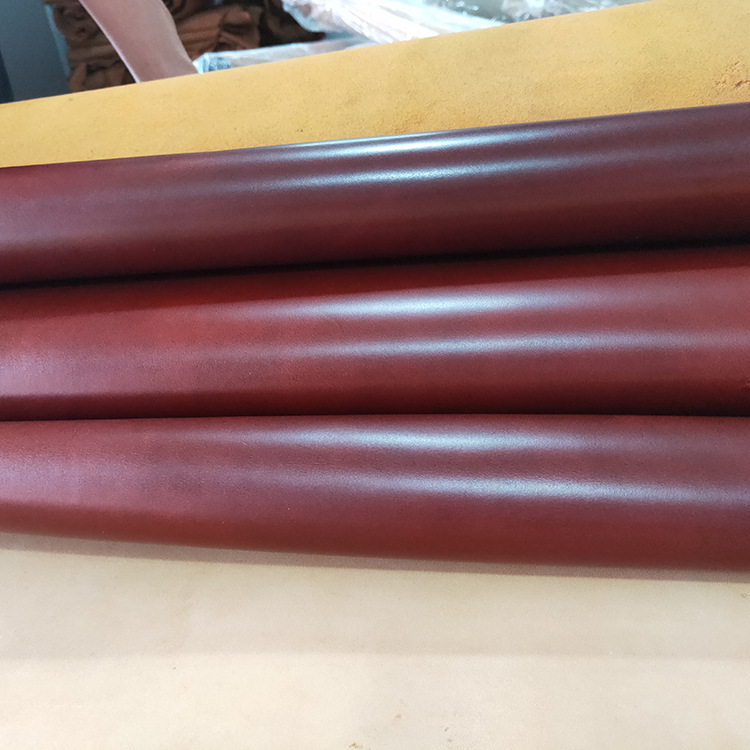First layer oil wax cowhide spot yellow brown 2.0 thick oil leather shoes bag mobile phone cover oil leather