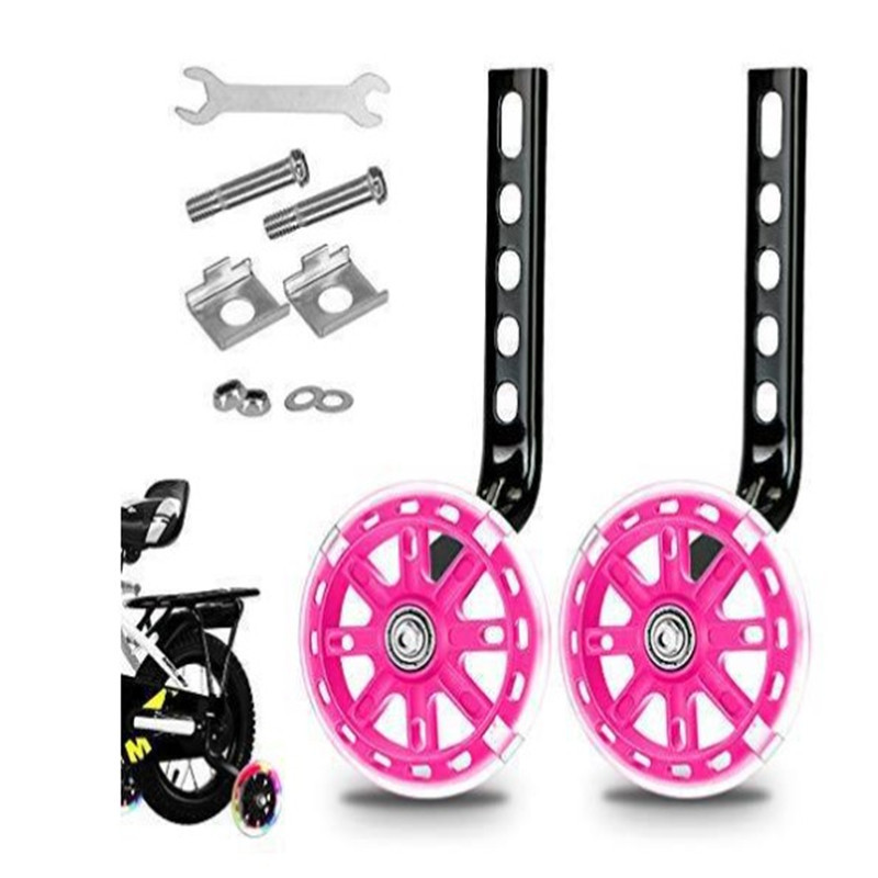 Auxiliary wheel bicycle auxiliary wheel children's bicycle accessories bracket adjustable stroller wheel 12-20 inch leg