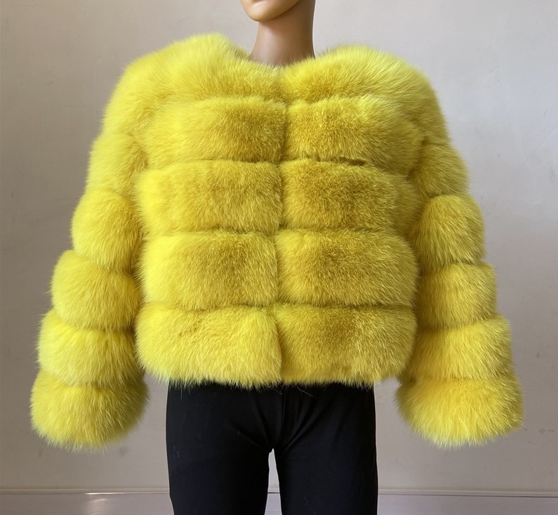 Picture of Fur European and American best selling faux fox fur faux fur coat women's short long sleeve fur faux fur coat