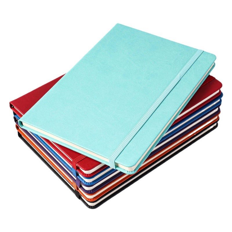 Picture of Cross-Border Wholesale Export A5 Imitation Leather Strap Elastic Band Pu Simple High-Value Notebook Printed Logo Notepad
