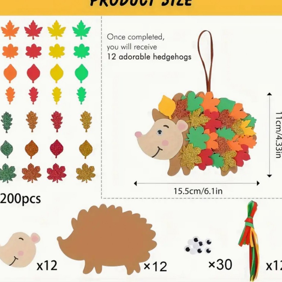 Picture of Autumn Theme DIY Decorative Craft Set Children's Gift Thanksgiving Halloween Art Decorative Pendant