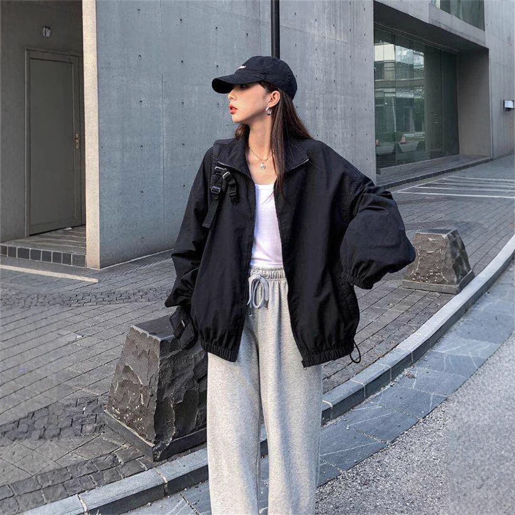 Picture of Workwear Coat Women's 2025 New Spring and Autumn Retro American Black Baseball Suit Korean Loose Casual Fashion Top