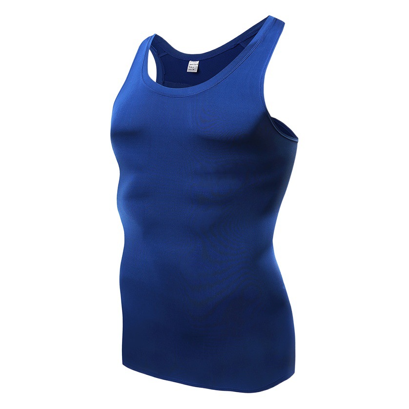 Sports Tight Men's Vest Fitness Clothing Sleeveless Elastic Quick-drying Base Shirt Basketball Running Training Clothing Muscle Vest
