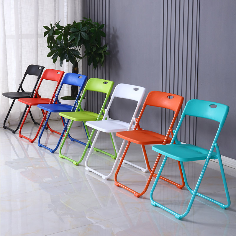 Plastic Chair Folding Chair Home Modern Internet Celebrity Photo Chair Conference Training Chair Backrest Chair Stool Office Chair