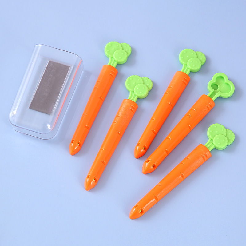 Picture of 5 pieces of food snack bag sealing clip Creative carrot sealing clip bag magnet storage box refrigerator stickers
