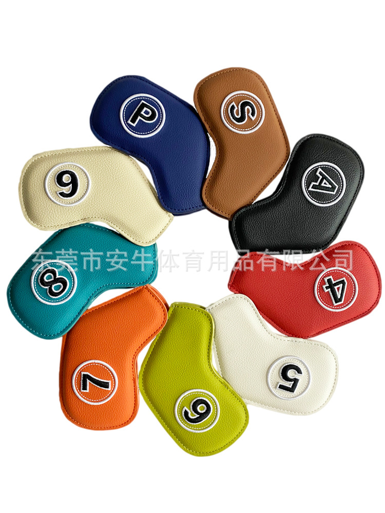 Cross-border e-commerce oil-edged color Golf Club cover ball bar cover iron bar protective cover digital Iron Bar cover ball head cover