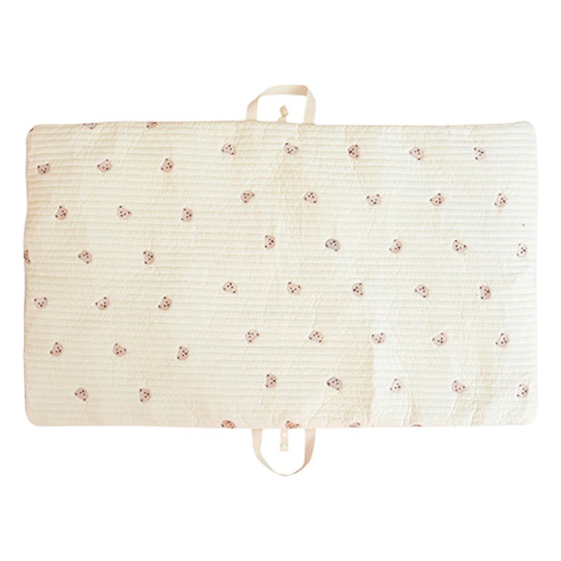 Picture of Ins Thick Newborn Baby Embroidered Pure Cotton Breathable Nap Foldable Portable Mattress Kindergarten Machine Washable Sleeping Mat