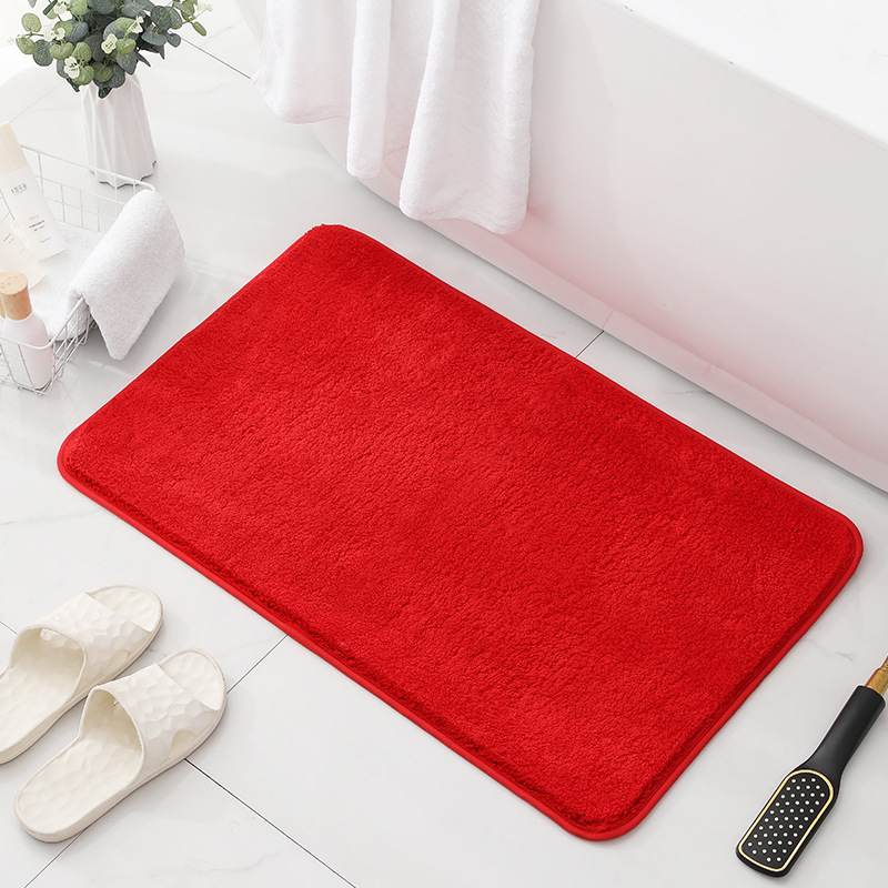 Picture of Thickened Imitation Cashmere Bathroom Toilet Bathroom Toilet Door Water-Absorbent Non-Slip Floor Mats Door Mats Home