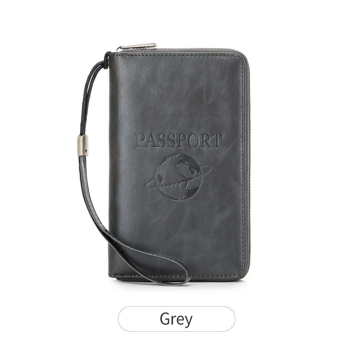 Picture of RFID Long Zipper Passport Bag Cross-border Multi-function Travel Document Air Ticket Storage Holder Large Capacity Passport Wallet
