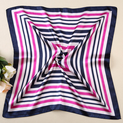 Picture of Small Square Scarf Korean Professional Silks and Satins Versatile Bank Stewardess Train Member Business Fashion Decorative Women's Scarf