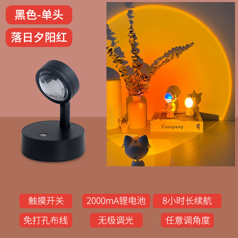 Picture of LED magnetic art mural lights wiring free bedside wall lights indoor bedroom magnetic spotlights punching free night lights