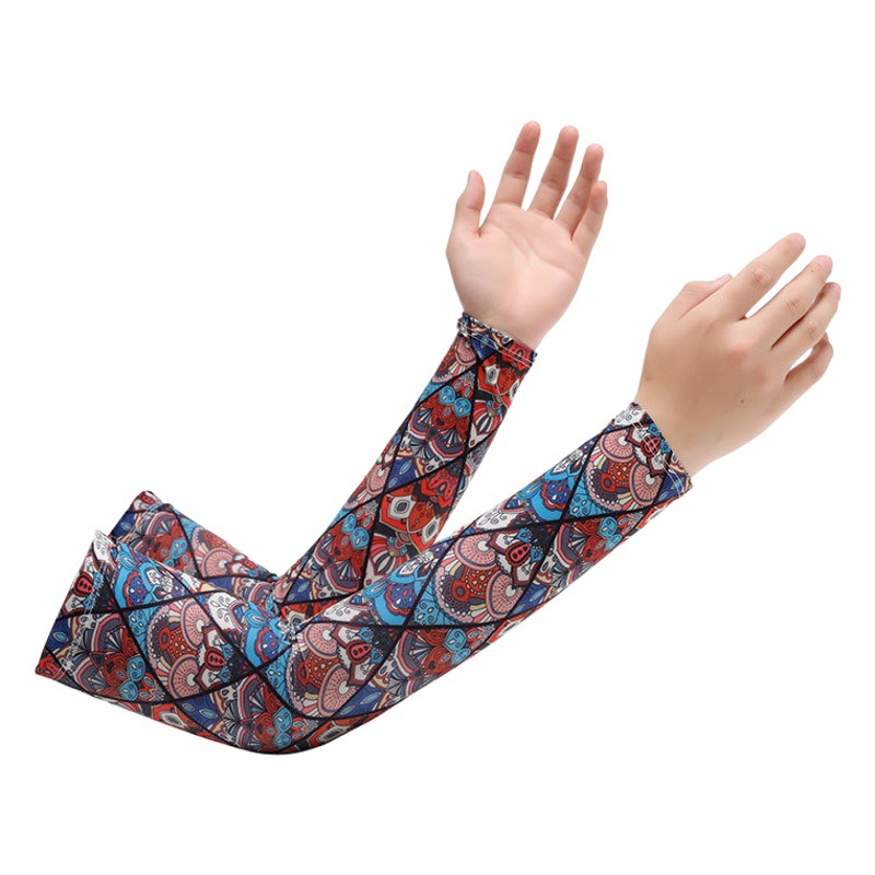 Sun Protection Ice Sleeve Summer Men's Fishing Flower Arm Ice Silk Sleeve Ultraviolet Protection Thin Outdoor Riding Driving Cool Sense