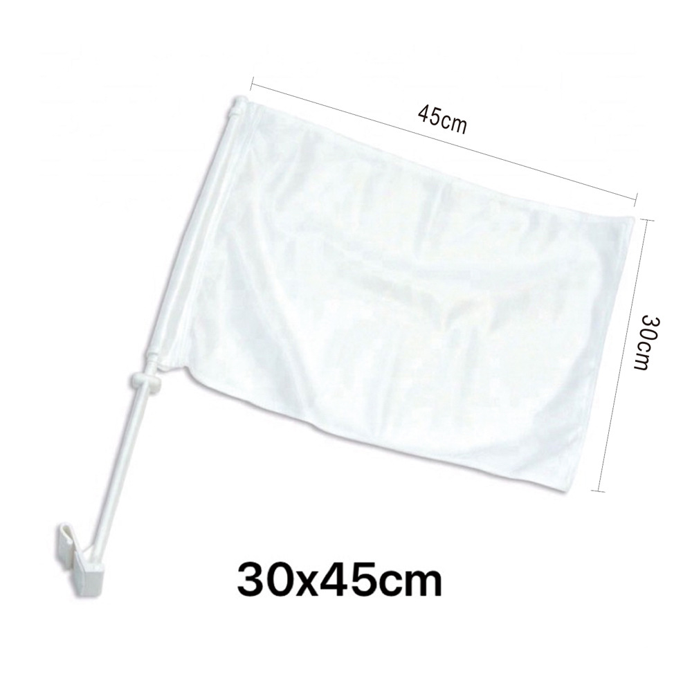 Picture of Spot white thermal transfer flag cross-border e-commerce car flag hand flag production can be sent on behalf of FBA a generation