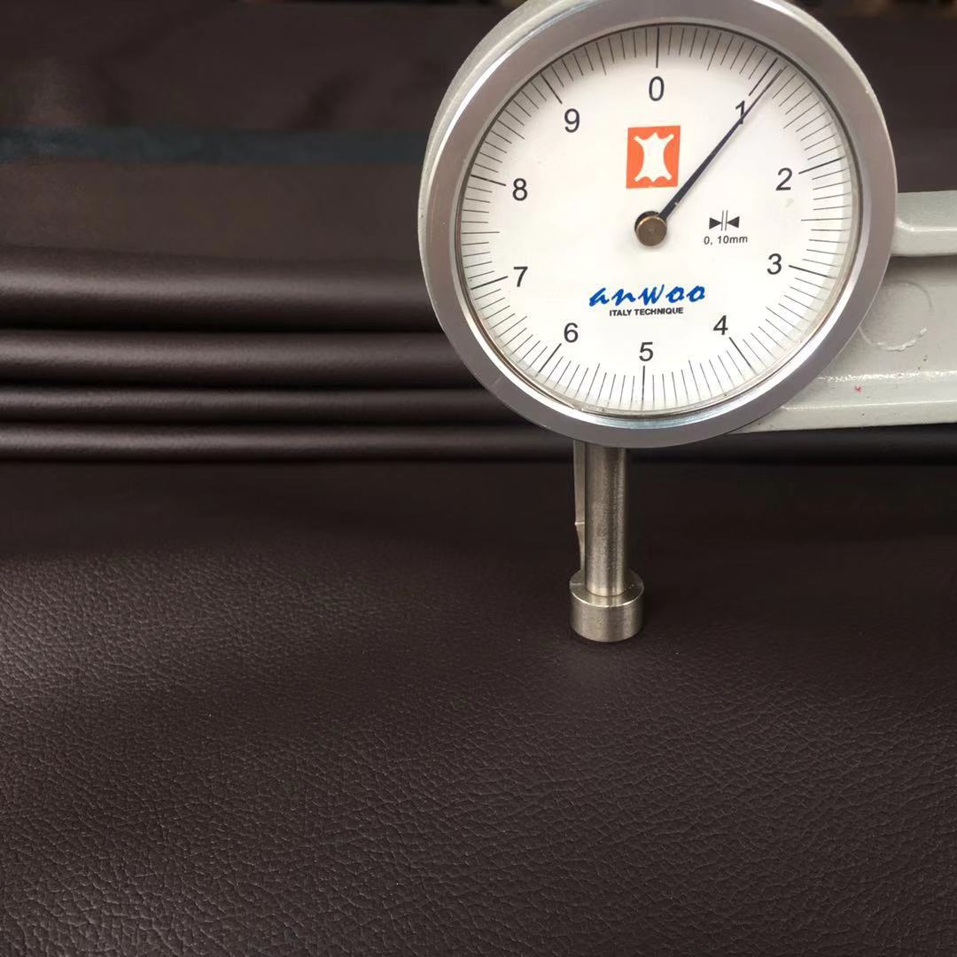 First layer cowhide litchi grain Brown Madas grain car interior car leather 1.3mm car seat spot