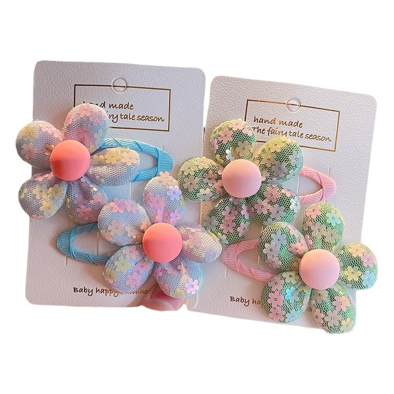 Picture of New Flower hairpin fresh baby hairpin headdress flower children's hair accessories do not hurt hair BB clip girl bangs clip headdress