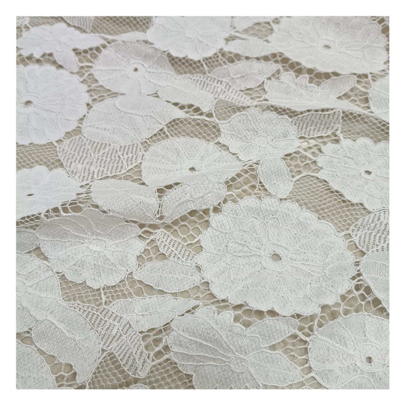 Jin cotton lace fabric non-elastic hollow lotus leaf flower bone wedding dress clothing handmade DIY accessories lace cloth