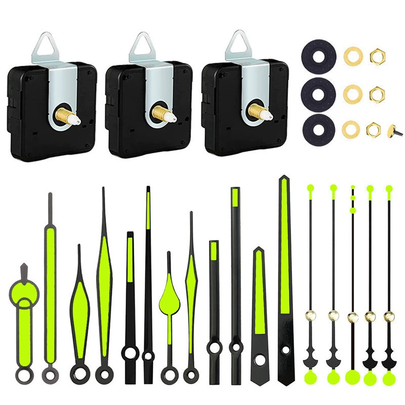 Picture of Cross-border hot selling DIY clock movement mute wall clock accessories clock Wall watch core mechanism 2 Movement +5 sets of clock needle