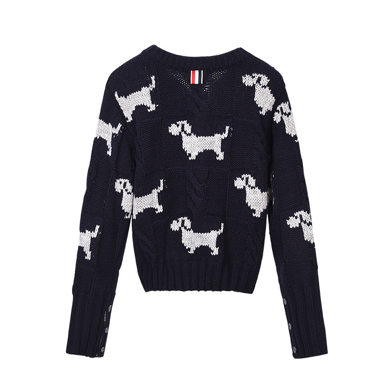 Picture of Tb Browin2025 New Autum Women's Puppy Sweater Vest Popular Same Style Jacquard Puppy Pattern Back