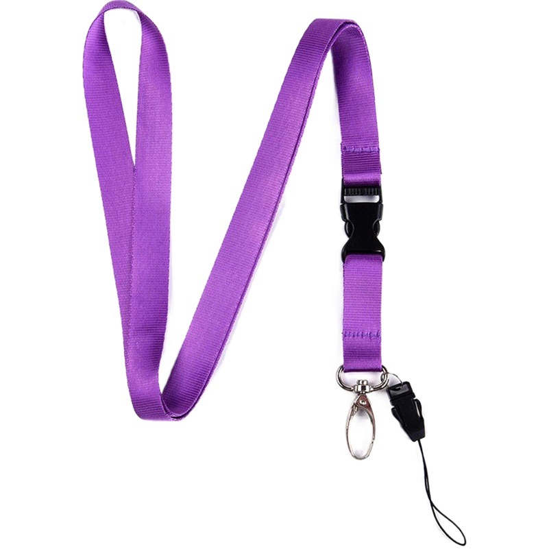 Cross-border ribbon polyester thermal transfer detachable certificate lanyard multi-color badge certificate lanyard printable logo